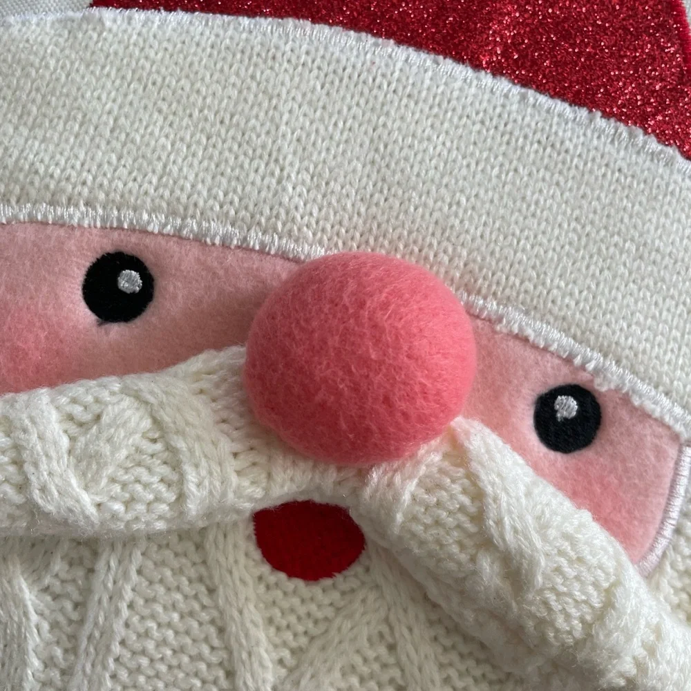 Festive Santa Claus Holiday Pillow